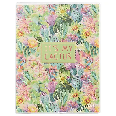 Тетрадь общая «Blooming cactus», 80 листов в клетку, A5 - Lenwa - фото 1