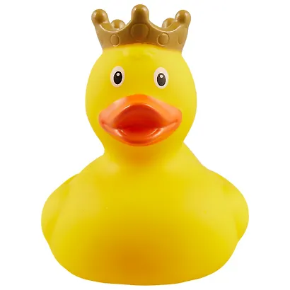 Игрушка для ванной, уточка резиновая FUNNY DUCKS "Уточка в короне желтая" (1925) - фото 2