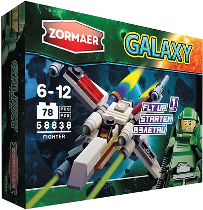 Конструктор пластиковый. Х-файтер. 78 элементов. -Китай: (Galaxy). 58838 395334 - фото 1