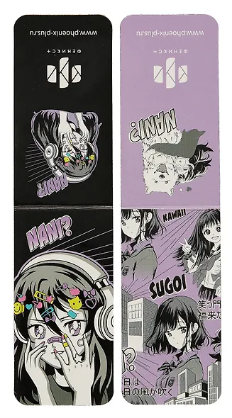 Закладки для книг 02шт "Манга" магнитно-пластиковые, ассорти - фото 3