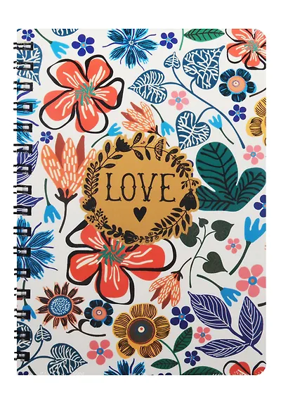 Записная книжка А6 80л кл. "Flower love" спираль, Kairui - фото 1