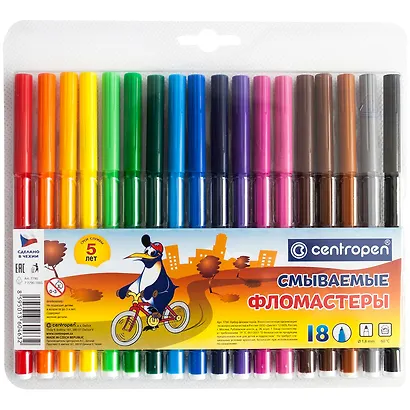 Фломастеры Centropen, 18 цветов - фото 3