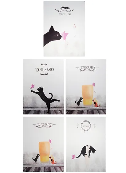 Тетрадь в линейку Asac, Black cat, B5, 32 листа - фото 1