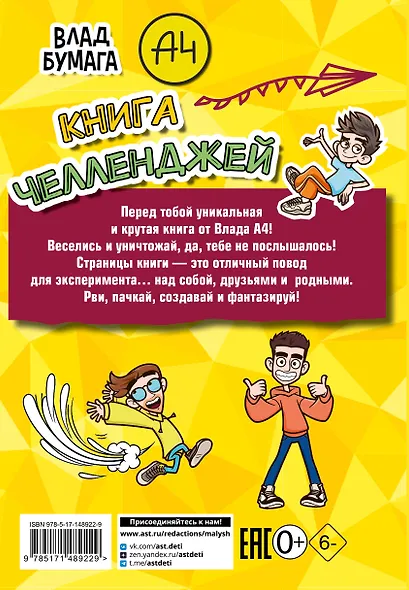 Влад Бумага А4. Книга челленджей - фото 2