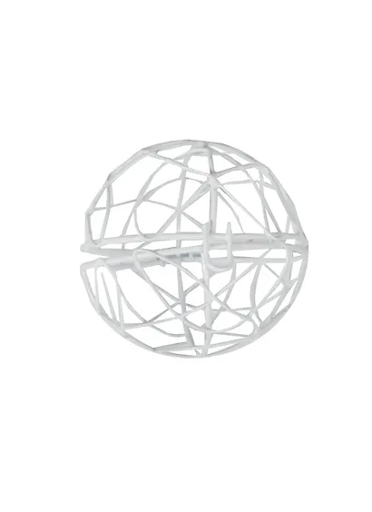 Декоративные элементы из металла Шар-шкатулка белый (11094001) - фото 1