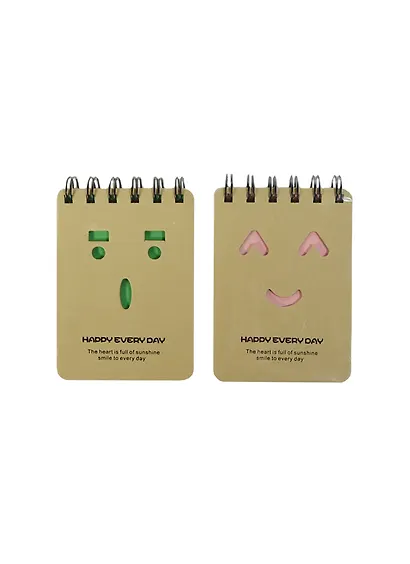 Блокнот А7 "Happy every day" (Смайлик) спираль, ассорти, Haich - фото 1