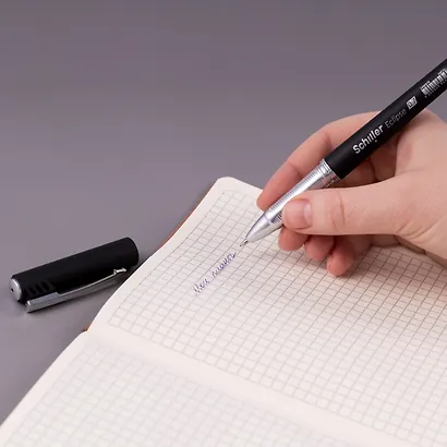 Ручки шариковые синие 12 штук "Eclipse" 0,7 мм, soft touch, Schiller - фото 7