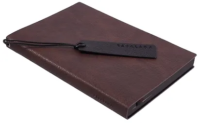 Ежедневник недат. А5 160л 146х211 мм "Шеврет" коричневый, иск.кожа, мягкий переплет, блинт.тиснение, офсет, закладка, 2 ляссе, инд.уп - фото 2