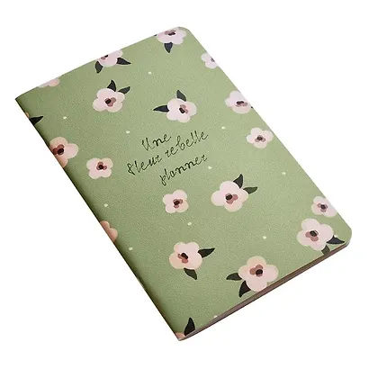 Планер недатированный 32 листа 130х210 мм "Pretty", зеленый, мягкий переплет, ламинация, скрепка - фото 3