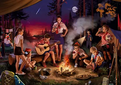 Пазл "ФРЕЯ" "Вечер в пионерском лагере", 1000 элементов - фото 2
