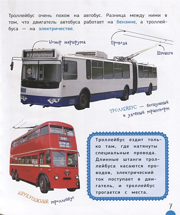 Троллейбус что делает. Автобус и троллейбус разница. Отличие автобуса и троллейбуса. Отличие троллейбуса от автобуса. Транспорт энциклопедия Росмэн.