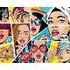 Картина по номерам на холсте Три Совы "Wow. Comics", 40*50, с акриловыми красками и кистями - фото 1