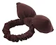 Резиночка дутая Бантик (коричневая) (текстиль) (10см) (12-2025093-17) (Lafilaf) - фото 4
