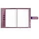 Ежедневник-органайзер недат. А6+ 80л 126х174 "Тиволи глосс" лиловый, иск.кожа, интегр.переплет, иснение фольгой, магнит.клапан , офсет, ляссе - фото 9