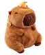 Рюкзачок-игрушка плюшевый Капибара с мандаринкой (35х27) (12-11711А-202406-11) Bookvalno - фото 1