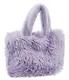 Сумка-шоппер плюшевая Монстрик (фиолетовая) (33х25) - фото 3