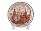 Тарелка сувенирная Москва ХВБ (D15, корич.рисунок) (фарфор) (15-7BR-19) - фото 2