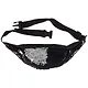 Сумка-шоппер на пояс на молнии с пайетками (текстиль) (37см) - фото 4