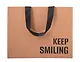 Пакет А4 28*35*11 "Keep smiling" крафт, горизонт., нейтр. - фото 2