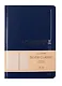Ежедневник недат. А5 128л "Silver classic" синий, 7Б, тв.переплет, иск.кожа, термотиснение, тисн.фольгой, скругл.углы, офсет, ляссе, инд.уп - фото 1