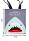 Сумка-шоппер Shark attack серая текстиль 40см.*32см. - фото 2