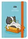Скетчбук А6 48л "Pocket Скетчбук. Кот (синий)" белый офсет, резинка, тв.обложка - фото 1