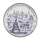Тарелка декоративная синий Великий Новгород (15см) (фарфор) (Великий Новгород) (15-7-28) - фото 1