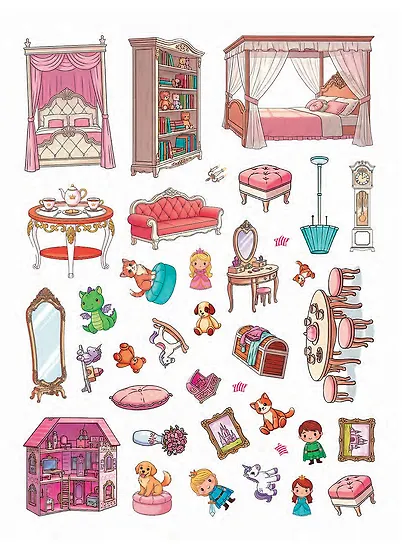 Замок сказочной принцессы: Творческий блокнот румбокс (200+ наклеек) - фото 6