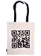 Сумка-шоппер QR-код бежевая, текстиль 40см.*32см. - фото 1