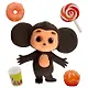 Фигурка Чебурашка, клубничный пончик, 5 аксессуаров, Funky Toys, (4х16х22), (CHE2405-2) - фото 1