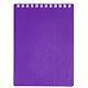 Блокнот А6 80л кл. "CANVAS" фиолетовый, пласт.обл, спираль - фото 1