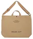 Сумка-шоппер с кнопкой Inside out (бежевая) (текстиль) (40х38) - фото 2