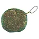 Кошелек на молнии с блестками круглый (10см) (текстиль) - фото 1