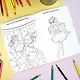 Раскраска с заданиями. Принцессы и Единороги (48 наклеек) - фото 3
