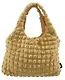Сумка-шоппер стеганая (оливковая) (текстиль) (35х25) (12-12721-202411-B15) Bookvalno - фото 3