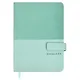 Ежедневник недат. А6+ 120л 126х174 "Гоутскин" мятный, иск.кожа, тв.переплёт, блинт.тиснение, магнит.клапан офсет, ляссе - фото 1