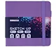 Скетчбук 140*140 80л "SKETCH UP. Фиалковый" белый офсет 100г/м2, тв.подложка - фото 1