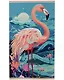 Алмазное панно на подвесе. Небесный фламинго. 30х50 см. - фото 1