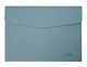Папка-конверт на кнопке А4, голубой кожзам, Schiller - фото 4