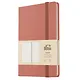 Книга для записей А5 96л кл. "Joy Book. Малиновый латте" иск.кожа, тонир.блок, скругл.углы, ляссе, резинка, карман на задн.форзаце - фото 1