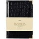 Книга для записей «BUSINESS PREMIUM. Grand croco (черный)», А5, 80 листов, искусcтвенная кожа, твердая обложка, с ляссе, Listoff - фото 1