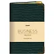 Книга для записей А5 80л. "BUSINESS PREMIUM. Iguana (изумрудный)" иск.кожа, поролон, мет.уголки, тонир.блок, зол.торец, 2 ляссе, инд.уп. - фото 1