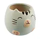 Кашпо Котик с закрытыми глазками (керамика) (8х8) (12-06650-202306-104) - фото 2