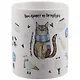 Кружка СПб "Вам привет из Петербурга" (кот в синем шарфе) (керамика) (330мл) (коробка) - фото 3