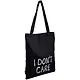 Сумка-шоппер I dont care черная, текстиль 40см.*32см. - фото 2