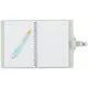 Ежедневник недат. А5 96л "Clear" мятный, иск.кожа, мягк.переплет, на резинке, ляссе - фото 2