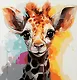 Холст с красками по номерам "Малыши-животные. Красочный жираф", 30 х 30 см - фото 1