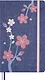 Книга для записей А5, 88 листов в линейку "Le Sakura Large", синяя, обложка текстиль, Moleskine - фото 8