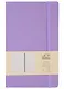 Книга для записей А5 96л лин. "Joy Book. Фиалковые сны" иск.кожа, тонир.блок, скругл.углы, ляссе, резинка, карман на задн.форзаце - фото 1