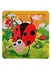 Развивающая рамка Божья коровка, дерево, 15х15 см XSY-040 - фото 1